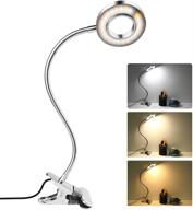 🌟 tbteek led desk ring light for computer, usb reading lamps for zoom meetings, 3 color &amp; 10 dimming level, 360° flexible gooseneck, auto off function eye care lamp for work and study логотип