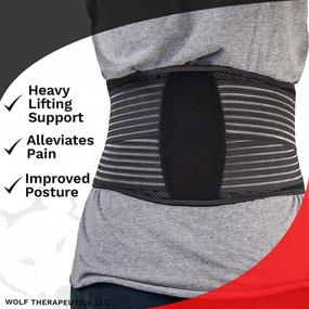 img 2 attached to 🩺 Lumbar Support Belt for Lower Back Pain Relief & Improved Posture - Stabilizing Waist Compression Brace for Heavy Lifting, Herniated Disc - Men & Women (Large)