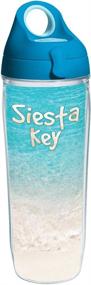 img 4 attached to 🌴 Термокружка объемом 24 унции - Tervis Florida-Siesta Key Edition, произведенная в США, двойные стенки, тропическая водная бутылка