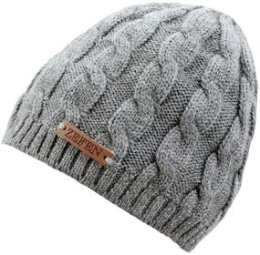 img 2 attached to 🧢 Zefen Beanie: Stylish Knitted Braid Cascade Boys' Accessories