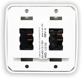 img 1 attached to 🔌 12-Volt Double SPST On-Off Switch: Ideal for RV, Trailer, Camper (White Bezel)