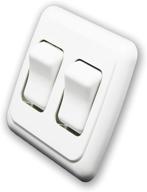 🔌 12-volt double spst on-off switch: ideal for rv, trailer, camper (white bezel) logo