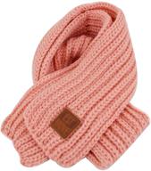 🧣 queena knitted scarf: fashionable toddler warmer for girls' accessories logo