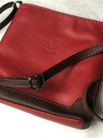img 3 attached to LaGaksta Italian Leather Crossbody Red Brown Women's Handbags & Wallets and Crossbody Bags