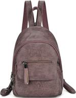 small leather convertible backpack shoulder logo