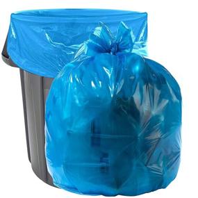img 4 attached to 🗑️ Aluf Plastics B00DH4D7Z6 40-45 Gallon Blue Trash Bags - Pack of 100 - Model:H&amp;PC-81505