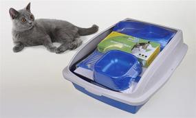 img 2 attached to Enhance Your Cat's World with the Van Ness Cat Starter Kit in Assorted Blue Colors - Large Size