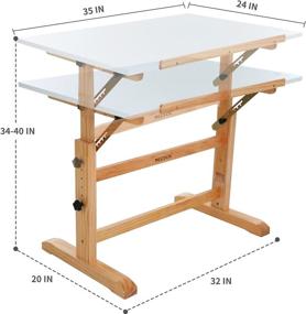 img 2 attached to MEEDEN Drafting Adjustable Tabletop Sketching