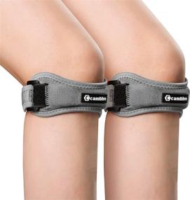img 4 attached to 🏃 CAMBIVO: 2 Pack Patella Knee Straps – Ultimate Support for Running, Hiking, Volleyball & More!