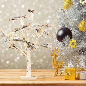 img 2 attached to 🌳 Versatile Money Holder Tree: LED Birch Twig Lights, Tabletop Display with Clips - Perfect for Christmas, Memo, Photo, Wedding, Birthday (White)