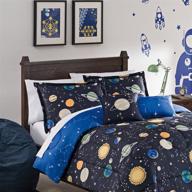 🌌 waverly space adventure modern graphic reversible comforter set, full/queen size, multicolor - enhanced seo logo