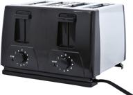 🍞 brentwood 4-slice black toaster: sleek design and efficient toasting logo