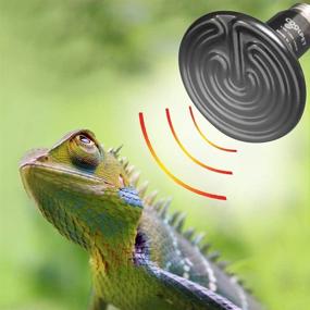 img 2 attached to 🔥 COOLPET 150W Infrared Ceramic Heat Lamp: The Ultimate Reptile Heat Emitter in Black - Perfect for Pet Coops, Heaters, Chickens, Lizards, Turtles, Brooders, Aquariums, Snakes - No Light Emitted!