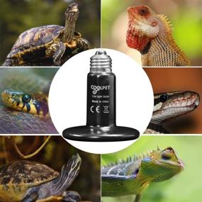 img 1 attached to 🔥 COOLPET 150W Infrared Ceramic Heat Lamp: The Ultimate Reptile Heat Emitter in Black - Perfect for Pet Coops, Heaters, Chickens, Lizards, Turtles, Brooders, Aquariums, Snakes - No Light Emitted!