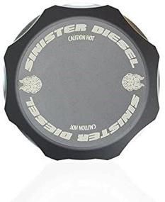 img 1 attached to Degas Bottle Cap - Sinister Diesel, Grey for 2003-2007 Powerstroke 6.0L
