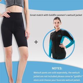 img 1 attached to Women's GoldFin Neoprene Shorts: 2mm Wetsuit Pants Ideal for Water Aerobics, Surfing, Diving, Swimming, and Boating, Ensuring Optimal Warmth