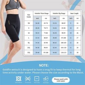 img 3 attached to Women's GoldFin Neoprene Shorts: 2mm Wetsuit Pants Ideal for Water Aerobics, Surfing, Diving, Swimming, and Boating, Ensuring Optimal Warmth