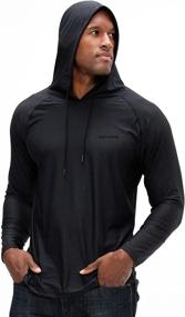 img 3 attached to 👕 DEVOPS Men's Long Sleeve Hoodie for Fishing, Hiking, Running, and Workouts