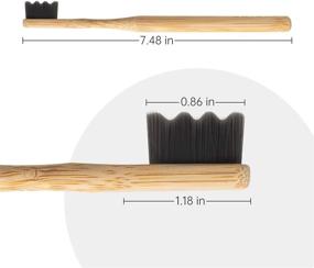 img 3 attached to 🪥 Зубная щетка из бамбука Daletu: биодеградируемые мягкие щетины, 4 штуки экологичные зубные щетки для чувствительных зубов и рецессии десен