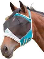 👁️ full teal shires fine mesh fly mask without ears logo