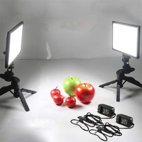 img 4 attached to 📸 Viltrox 2 Sets LED Video Light Lamp for Photography with Bi-Color 3300K-5600K, HD LCD Display Screen, CRI 95 - Ideal for DSLR Table Photo Studio with Tripods