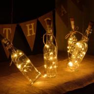 🍾 enhance any occasion with kingleder wine bottle usb rechargeable led cork lights - set of 4 warm white string lights for wedding, bedroom, living room décor логотип