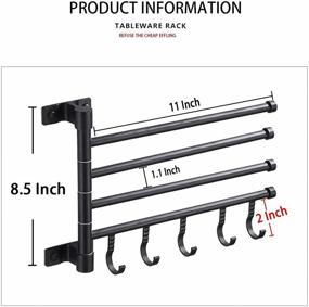 img 3 attached to Swivel Bathroom Mounted Holder Rustproof（Matte