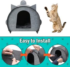 img 1 attached to SCENEREAL Detachable Cat House with Mat: Portable Felt Pet Tent for Indoor Cats and Small Puppies - Perfect for Outdoor Travel!