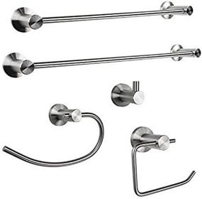 img 1 attached to BOANN BNBA5PK Contemporary Stainless Steel Bath Hardware Set, 5 Piece