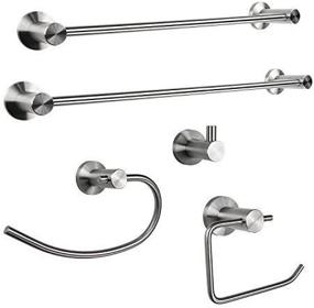 img 3 attached to BOANN BNBA5PK Contemporary Stainless Steel Bath Hardware Set, 5 Piece