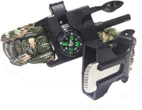 img 4 attached to SURVIVAL BRACELETS PARACORD Firestarter Compass