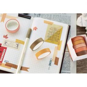 img 3 attached to 🎨 EnYan Solid Color Washi Tape Set: 5 Rolls of Basic Collection Decorative Tapes for Planners, Crafts, and Scrapbooking