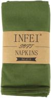 🍽️ infei solid cotton dinner napkins: premium food service equipment & supplies for elegant tabletop & serveware logo