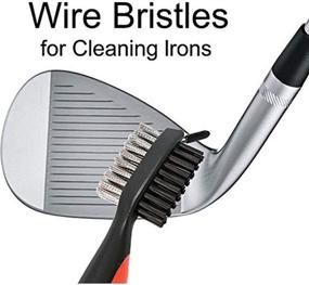 img 1 attached to 🏌️ NDNB Golf Club Brush: 2 Ft Retractable Groove Cleaner with Zip-line Carabiner - Lightweight, Stylish, and Ergonomic Design for Easy Attachment to Golf Bag!