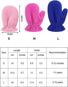 img 2 attached to 🧤 Fleece Mittens: Stretchy Outdoor Boys' Accessories for Cold Weather - A Must-Have for Toddler Comfort