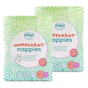 img 4 attached to 🌿 Mum & You Nappychat Eco-Friendly Diapers - Newborn/Size 2 144 ct (2 pk of 72) with Biodegradable Wood Pulp, Hypoallergenic and Dermatologically Tested