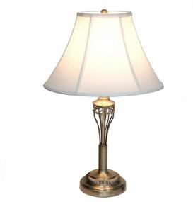 img 1 attached to 🏺 Timeless Elegance: Antique Brass Three Pack Lamp Set - Elegant Designs LC1001-ABS