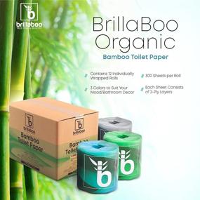 img 3 attached to 🌿 BrillaBoo Pure Bamboo Toilet Paper - 100% Biodegradable, Tree-Free, Hypoallergenic, Ideal for Sensitive Skin - FSC Certified, Eco-Friendly - 2 Ply, 300 Sheets, Pack of 12 Rolls