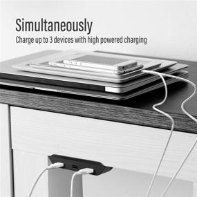 img 3 attached to 💡 Ultimate USB Multi Port Desktop Power Station: Fast Charging QC3.0 USB Hub for LG and Samsung Models (36W)