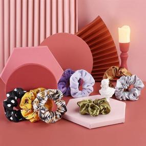 img 3 attached to 🎀 65Pcs Hair Scrunchies: Versatile Velvet, Chiffon, and Satin Hair Bands - Soft Hair Ties for Ponytails and Hair Accessories for Halloween, Thanksgiving, and Christmas Gifts