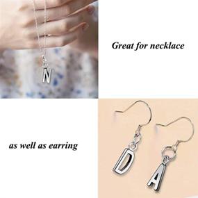 img 1 attached to 📿 Miraclekoo ABC Letter Charms - A-Z Alphabet Charms for Bracelet Necklace Pendant, Set of 4 - 104 Pieces
