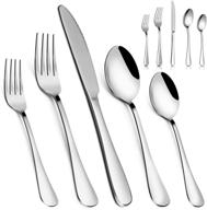 massugar 20-piece silverware set - premium stainless steel cutlery for 4, mirror polished logo