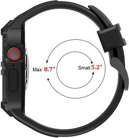 img 1 attached to 📱 T-ENGINE Ремешок для Apple Watch 44мм Серии 4 Серии 6/5/SE, Черный Ремешок для Мужчин/Женщин из ТПУ для Полной Защиты и Активного Отдыха.