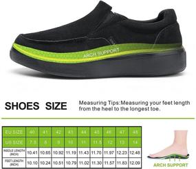 img 2 attached to Orthopedic Plantar Fasciitis Loafers and Slip-Ons for Comfortable Men's Shoes