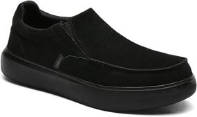 img 4 attached to Orthopedic Plantar Fasciitis Loafers and Slip-Ons for Comfortable Men's Shoes