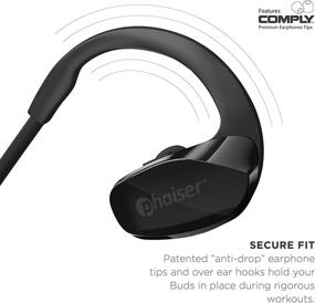 img 1 attached to 🎧 Phaiser BHS-530: Беспроводные Bluetooth наушники для бега и тренировок, водонепроницаемые наушники с микрофоном, Черные.