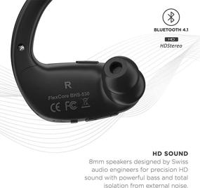 img 3 attached to 🎧 Phaiser BHS-530: Беспроводные Bluetooth наушники для бега и тренировок, водонепроницаемые наушники с микрофоном, Черные.