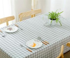 img 2 attached to 🍽️ Chizoya Rectangle Tablecloth: Stylish and Durable for Kitchen and Dining