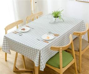 img 3 attached to 🍽️ Chizoya Rectangle Tablecloth: Stylish and Durable for Kitchen and Dining