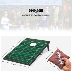 img 1 attached to 🏈 Wild Sports Tailgate Cornhole Game Set with Football Field Design, (2) 2' x 3' Boards and (8) Bags – Ideal for Backyards, Beaches, and Tailgating